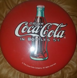 Coca Cola metal beveled sign